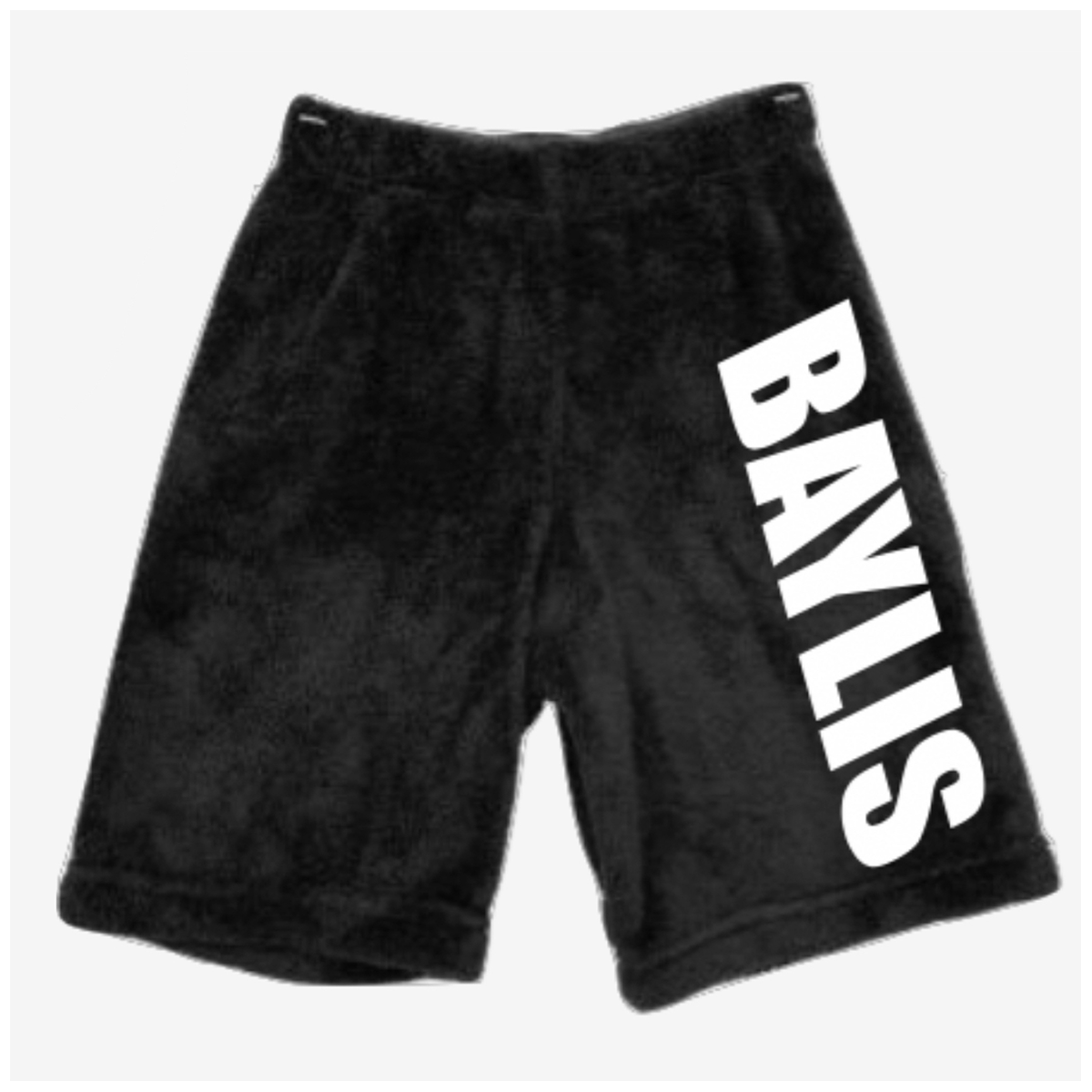 Baylis Fuzzy Solid Black Bermuda PJ Shorts