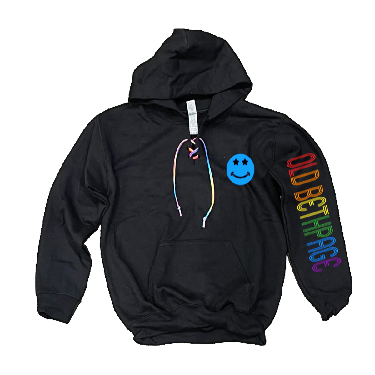 Old Bethpage Rainbow Lace Up Pullover Hoodie